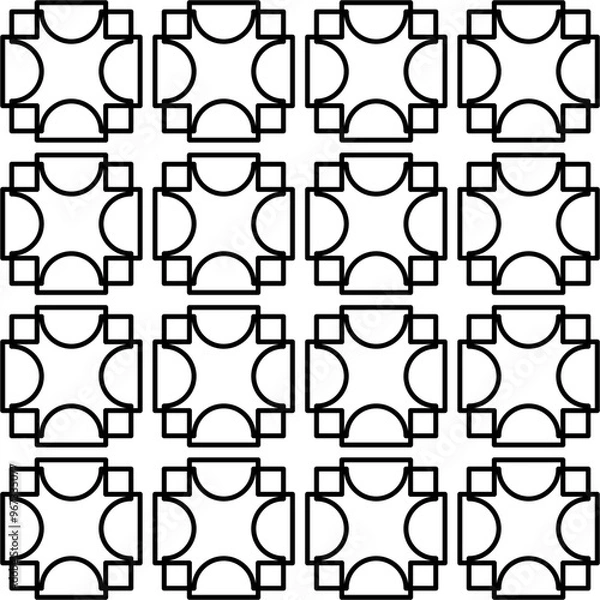 Fototapeta Vector Geometric Seamless Patterns Collection