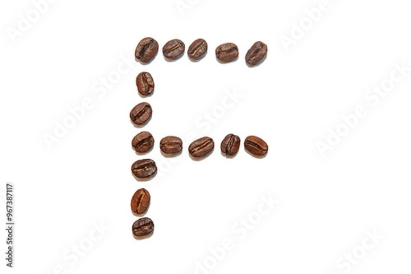 Obraz brown coffee bean letter X