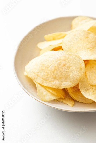Obraz 白背景にポテトチップス