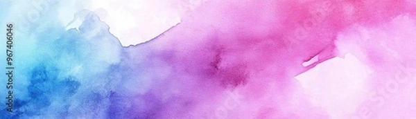 Fototapeta A vibrant watercolor abstract background featuring blended shades of blue, pink, and purple, perfect for creative projects.