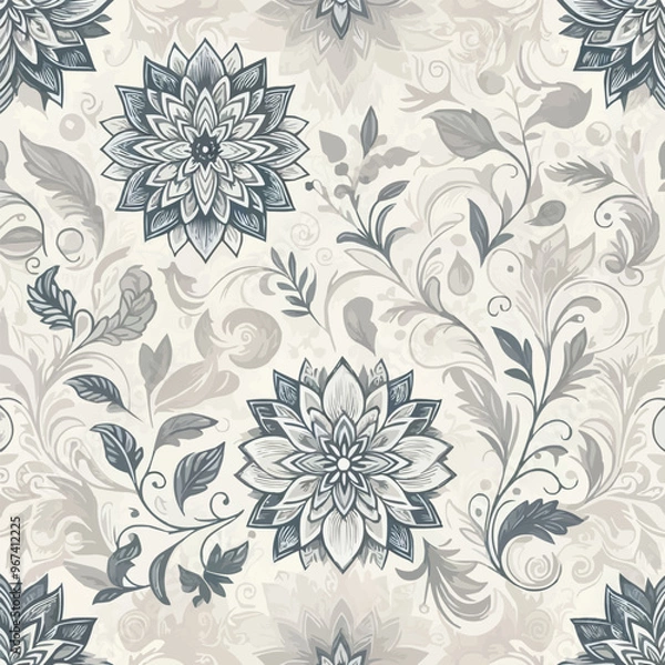 Fototapeta seamless floral pattern