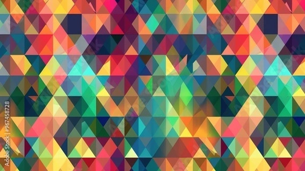 Fototapeta Colourful triangle wallpaper