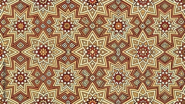 Fototapeta Seamless repeating pattern featuring geometric elements, geometric, seamless, repetitive, pattern, abstract, design