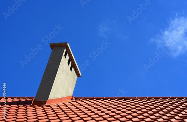 Obraz chimney and orange tiles