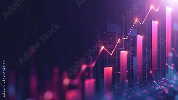 Fototapeta Abstract Financial Growth Visualization