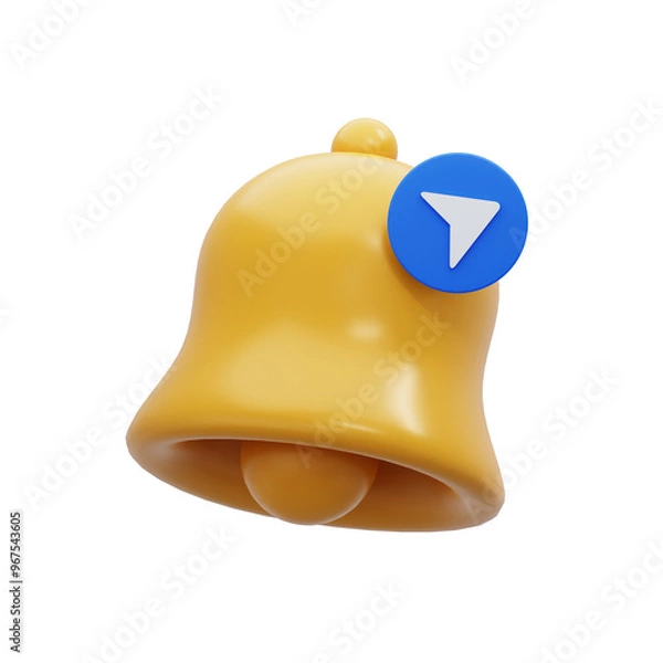 Fototapeta Notification Bell 3D Icon