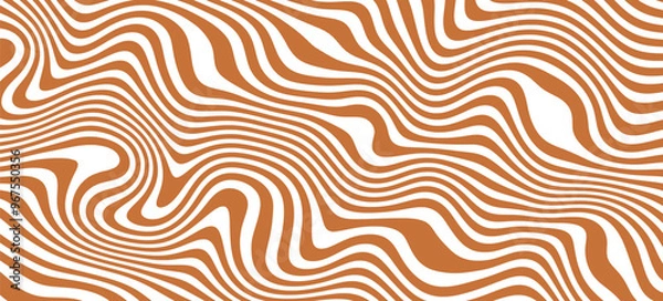 Obraz Wavy caramel abstract background. Pattern with candy texture.