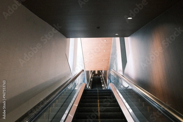 Fototapeta escalator in the subway