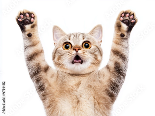 Fototapeta Surprised pretty cat