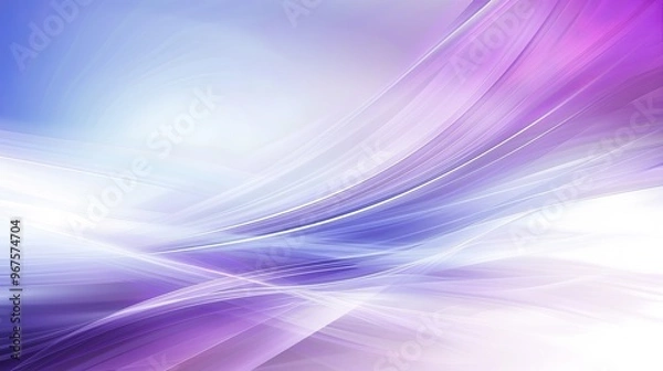 Obraz Abstract Background with Blue and Purple Light Waves, Featuring a Gradient from Dark to Bright Colors, Glowing Effects, and Elegant Lines. A Sleek, Futuristic Design with High Resolution, Smooth Textu
