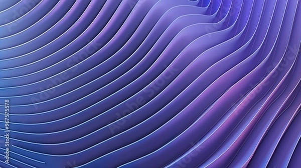 Obraz Abstract Background with Blue and Purple Light Waves, Featuring a Gradient from Dark to Bright Colors, Glowing Effects, and Elegant Lines. A Sleek, Futuristic Design with High Resolution, Smooth Textu