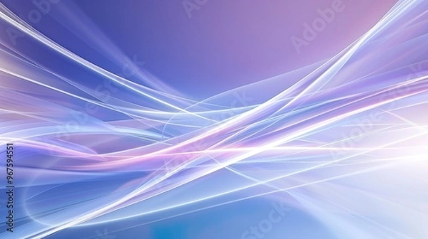 Fototapeta Abstract Background with Blue and Purple Light Waves, Featuring a Gradient from Dark to Bright Colors, Glowing Effects, and Elegant Lines. A Sleek, Futuristic Design with High Resolution, Smooth Textu