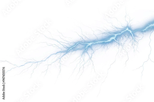 Fototapeta PNG Blue thunder effect, transparent background.  by rawpixel.
