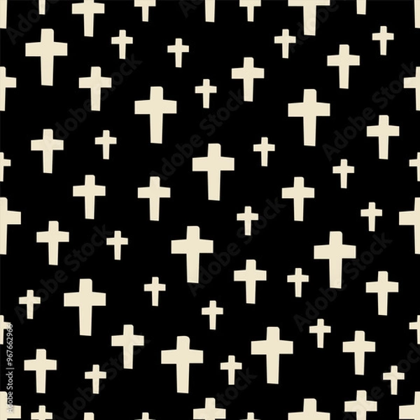 Obraz Vector abstract seamless cute halloween pattern.