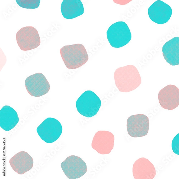 Obraz まるまる水玉な背景のイラスト14