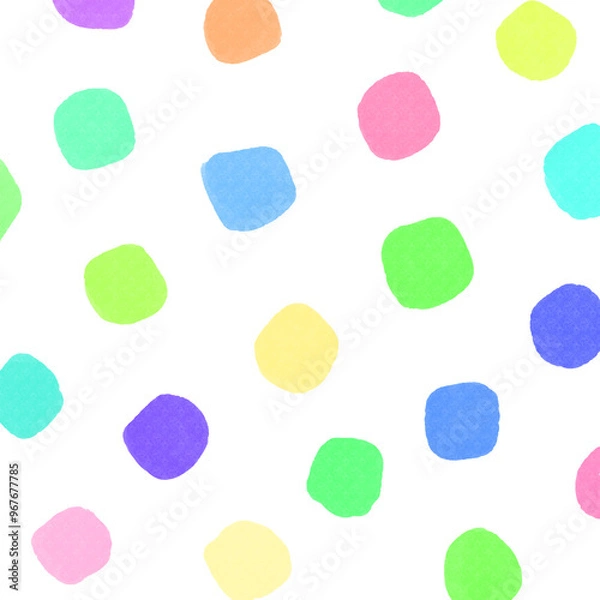 Obraz まるまる水玉な背景のイラスト10