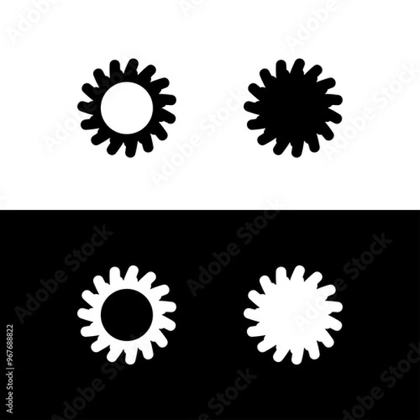 Fototapeta Circle unique vector logo silhouette design