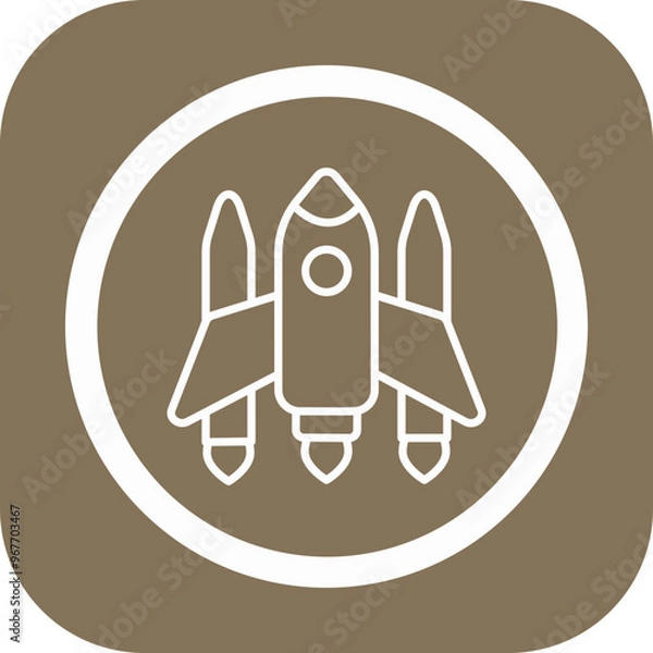Fototapeta Space Shuttle Vector Icon Design