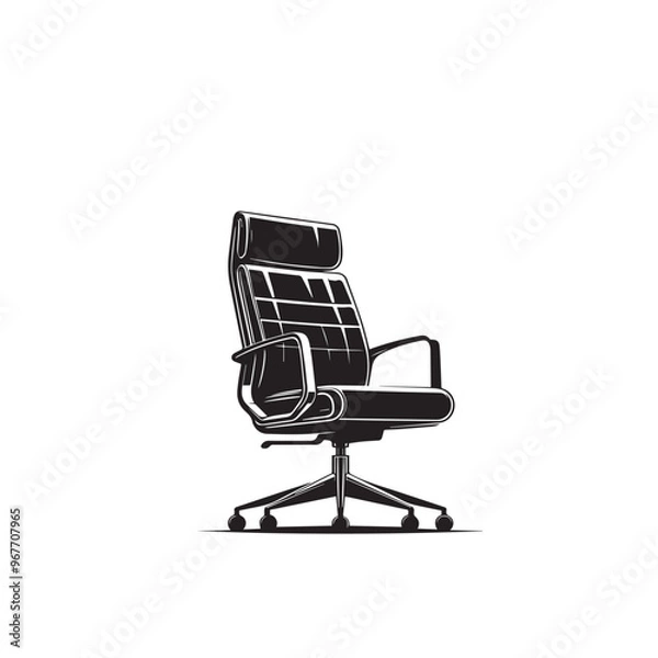 Fototapeta Chair silhouette. Chair vector design isolated on white background.