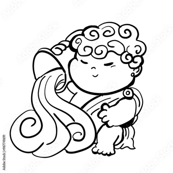 Fototapeta Water bearer zodiac sign