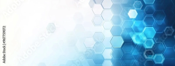 Fototapeta Abstract Blue Hexagon Pattern Background
