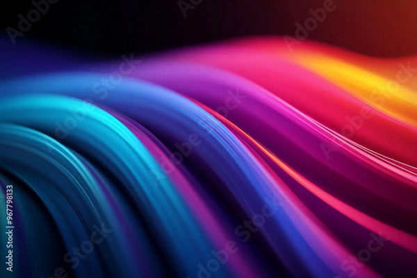 Obraz Abstract rainbow background design, 3d rendering