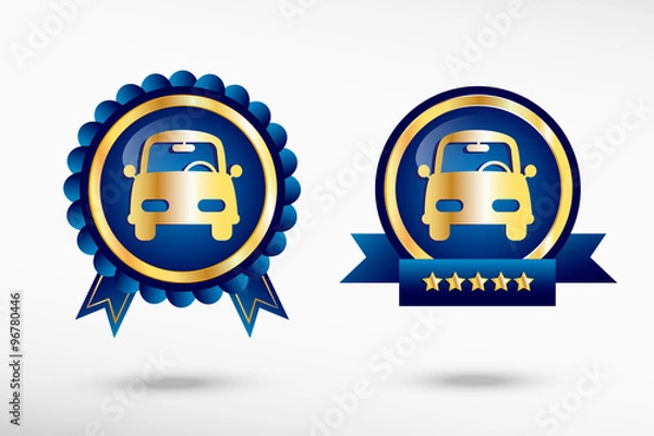 Obraz Car stylish quality guarantee badges