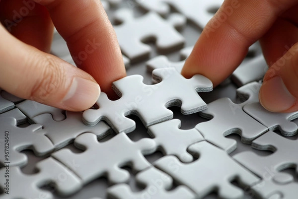 Fototapeta Collaborative Puzzle Solving