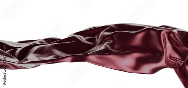 Fototapeta Abstract red cloth swaying in the wind
