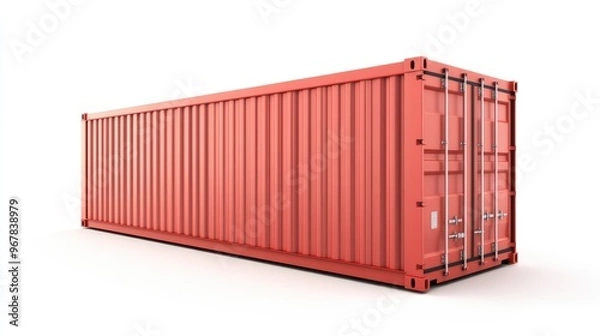 Fototapeta container box, container insolated on white background