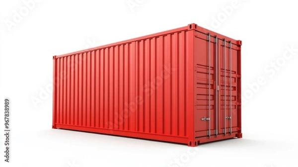 Fototapeta container box, container insolated on white background