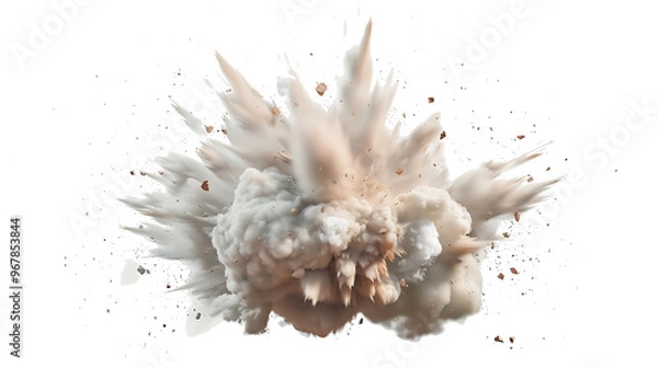 Fototapeta withe explosion isolated on white