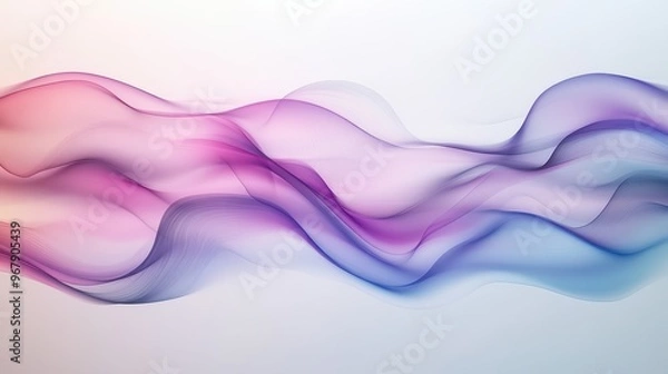 Fototapeta Serene Wave Patterns in Transparent Abstract Background Evoke Creativity and Harmony