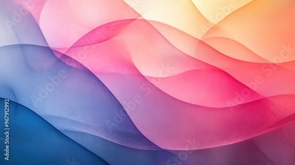 Fototapeta Translucent circles in pastel shades, modern abstract background , dreamy, elegant feel
