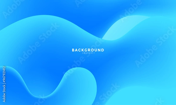 Fototapeta Abstract fluid wave color pattern of neon color liquid gradient background with modern geometric, Blue gradient background