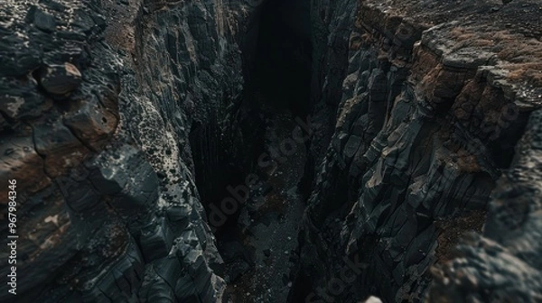 Fototapeta Dark and Moody Cliffs