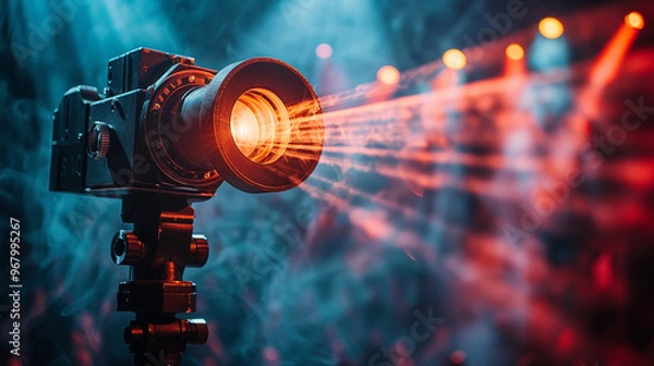 Obraz Projetor de feixes de luz em direção à câmera