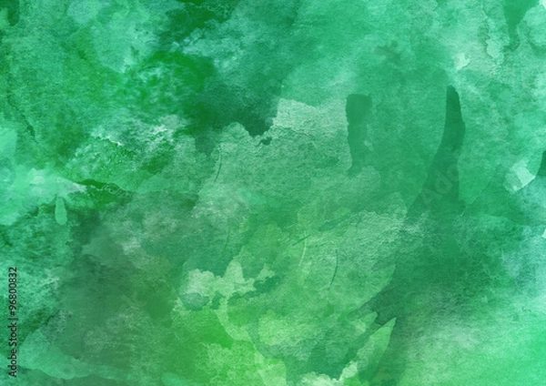 Obraz Green Watercolor Background.