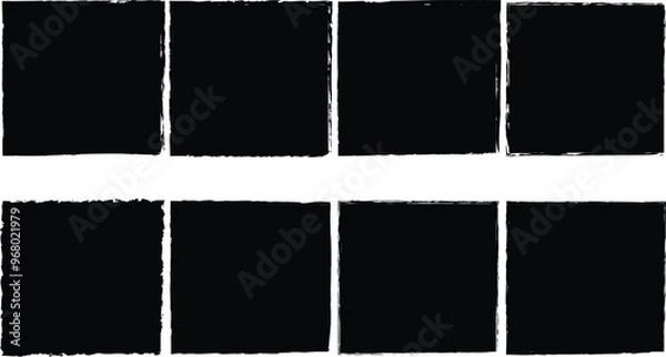 Fototapeta Chalk texture stain set. Hand drawn chalk background doodle effect stain collection for crayon brush design, scratch frame shape. Crayon texture pencil effect. Vector illustration EPS 10
