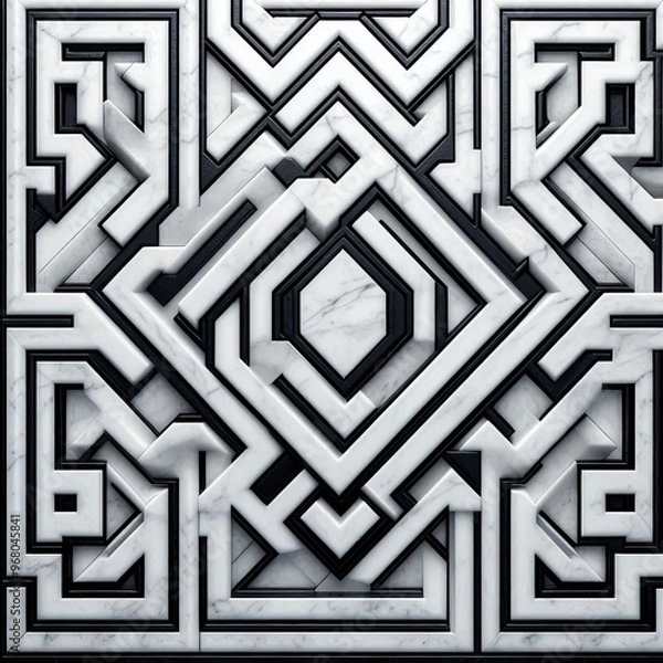 Fototapeta Seamless tileable pattern based on traditional oriental ornaments