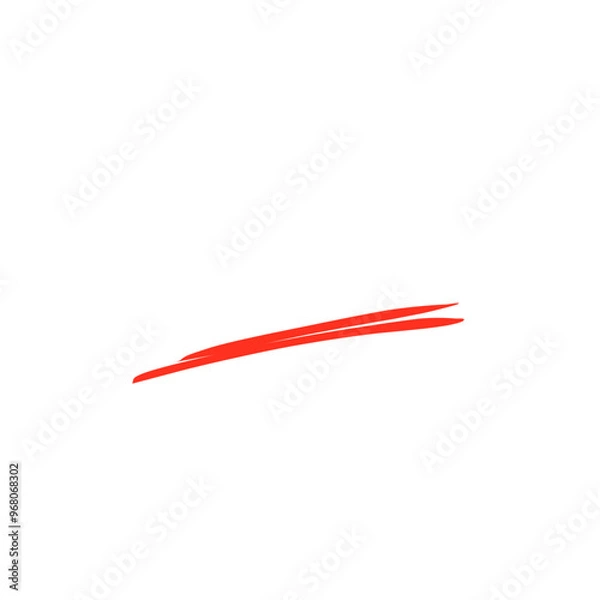 Obraz Hand drawn doodle sketch red marker stroke emphases, mark