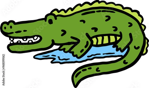Obraz crocodile doodle