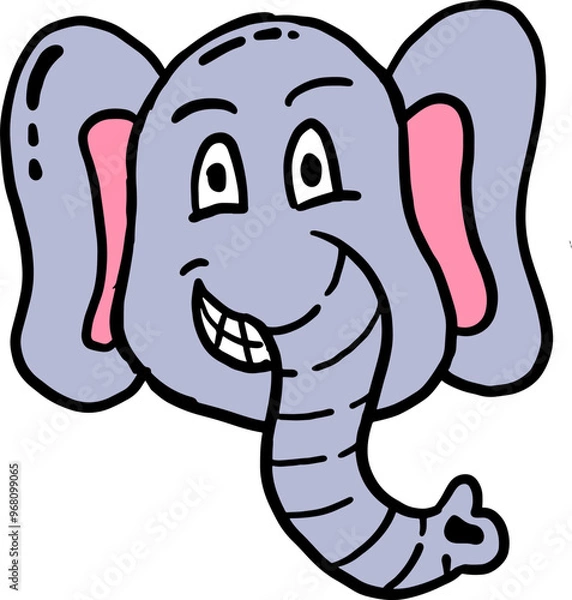 Fototapeta elephant doodle