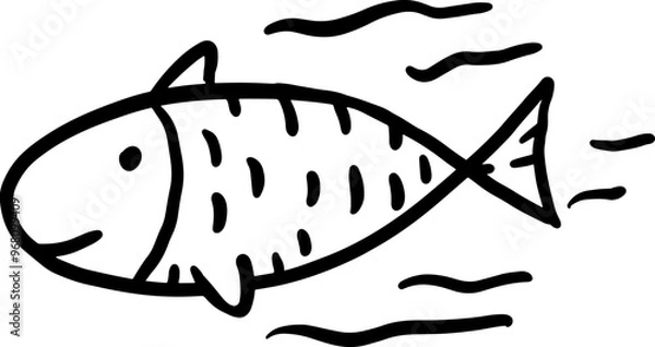 Obraz fish doodle