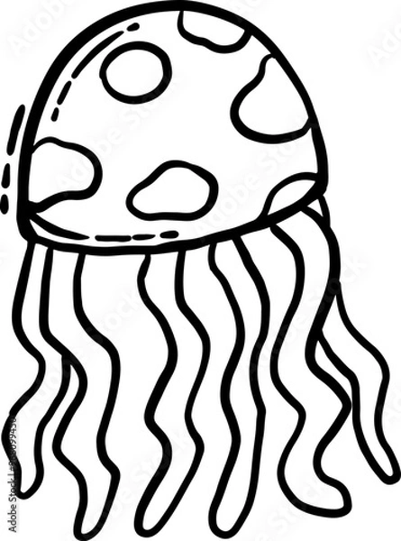 Obraz jelly fish doodle