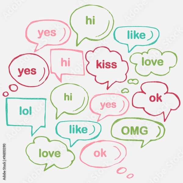 Obraz Think cloud symbols