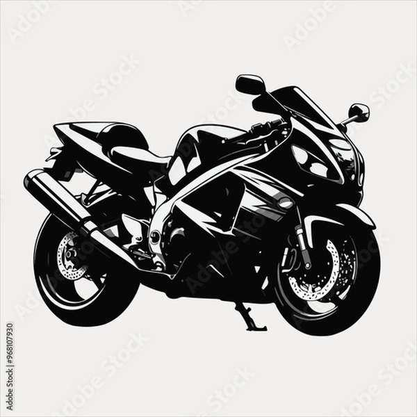 Obraz High-Quality Motorcycle Vector Illustrations