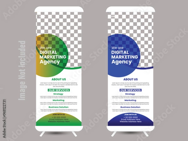 Obraz Rollup Banner Design for Corporate Business.