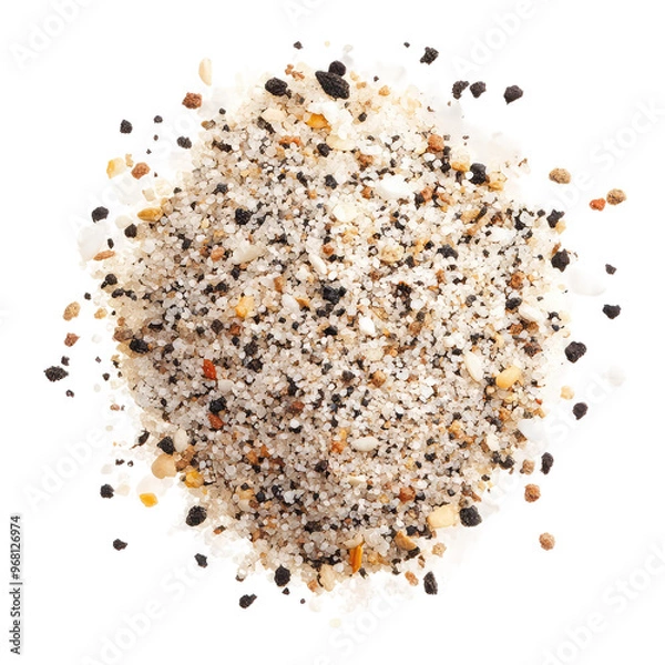 Fototapeta A close-up of a blend of salt, pepper, and other spices.
