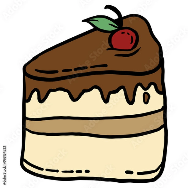 Obraz Choco cake hand drawn design